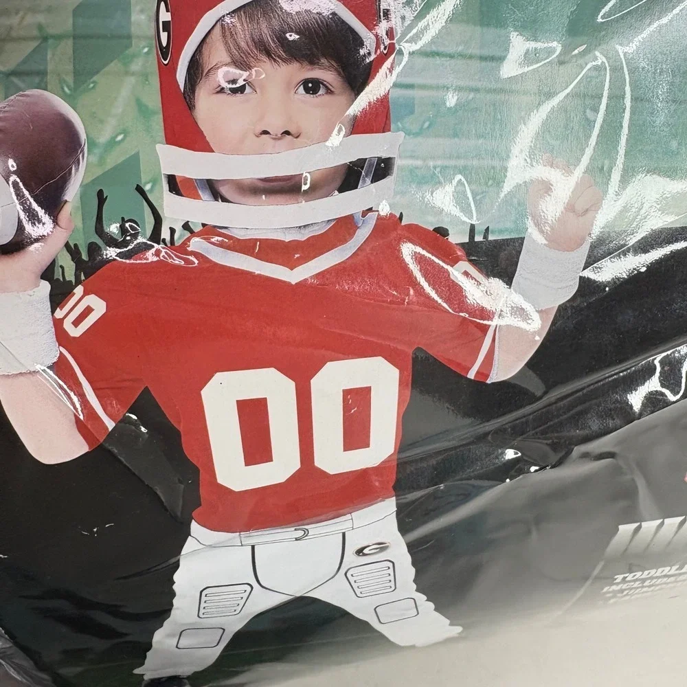 Toddler Football Costume Jumpsuit Helmet Georgia Bulldogs 3T 4T